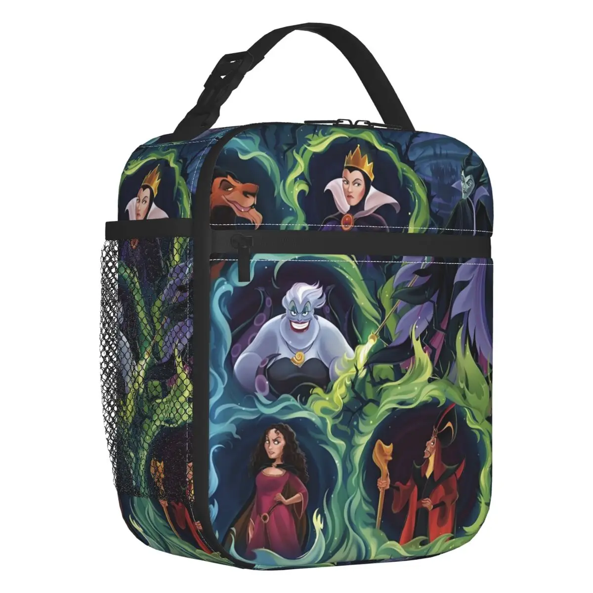 

Женские изолированные сумки для обеда «Жахливые злодеи», многоразовый холодильник с героями мультфильмов «Малиценная королева», термобокс для бенто, детская школьная коробка