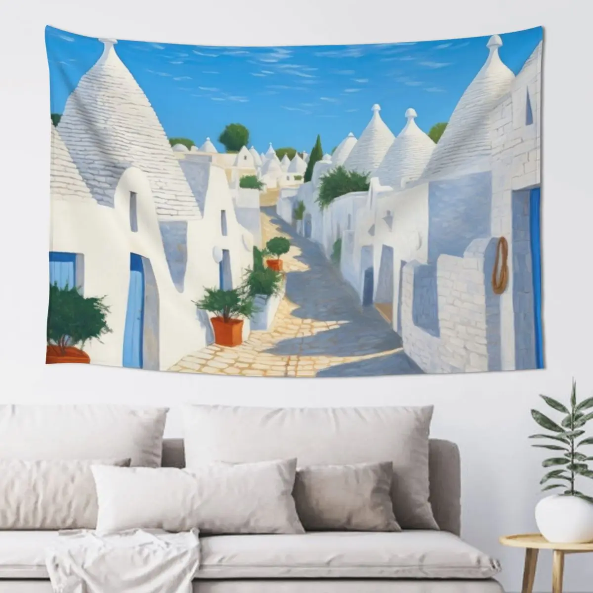 

Alberobello Trulli - Wandering Puglia Italy Tapestry Room Decor Decorative Wall Mural Anime Decor Decor For Bedroom Tapestry