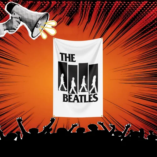 The Beatles Inspired Rock Music Flag 3x5 FT Polyester Banner For Bedroom Wall Decor Music Fans Gift