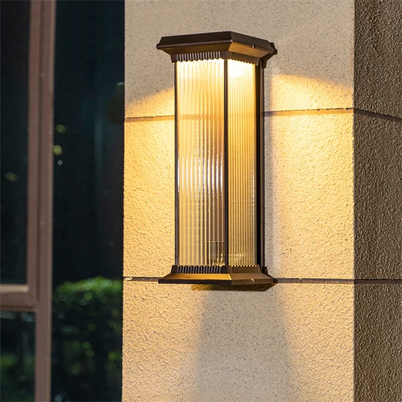 SOFITY Contemporary Solar Outdoor Wall Lamps Simplicity Waterproof Creative Balcony Hallway Courtyard Villa Gate Hotel