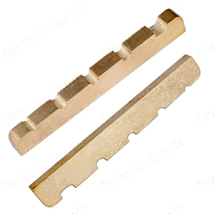 

Пятиструнная подушка для электрического бас-гитара, латунная подушка для фортепиано, металлическая подушка для верхней струны бас-гитары, медная струнная подушка 45*3,5*6-5