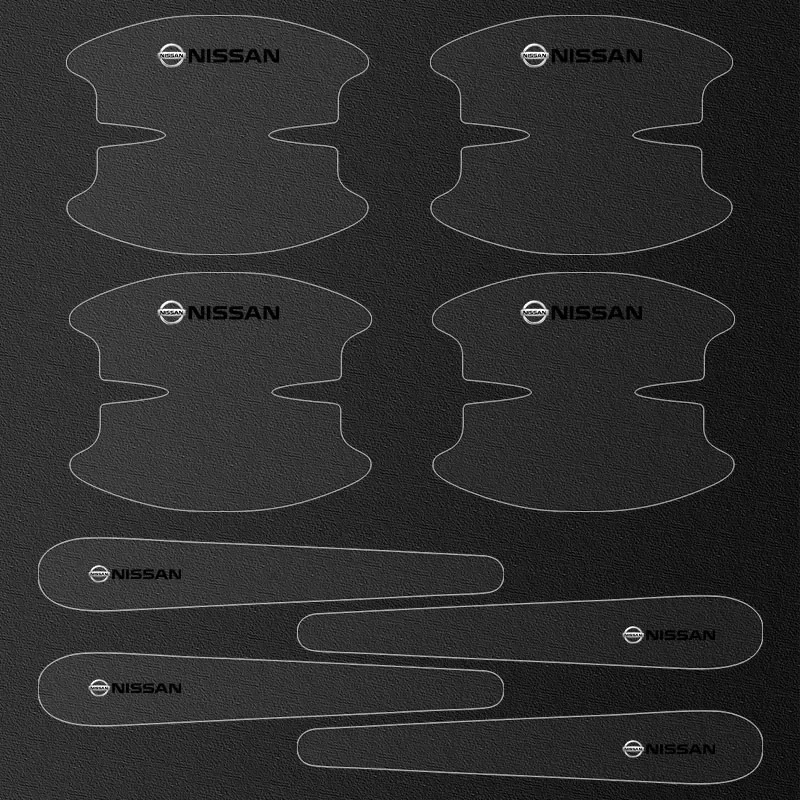 8pc Car Door Bowl Scratches Stickers for Nissan Altima Qashaqai J11 Sylphy Juke Leaf Note Titan Xterra Sentra Protector Hub Caps