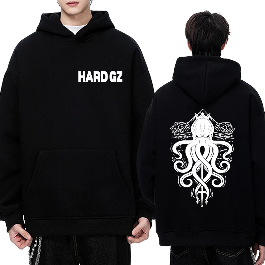 

Hot Sale HARD GZ Cartoon Manga 2025 Double Sided printed Hoodie New Men women vintage hip hop streetwear Unisex Fleece pullovers