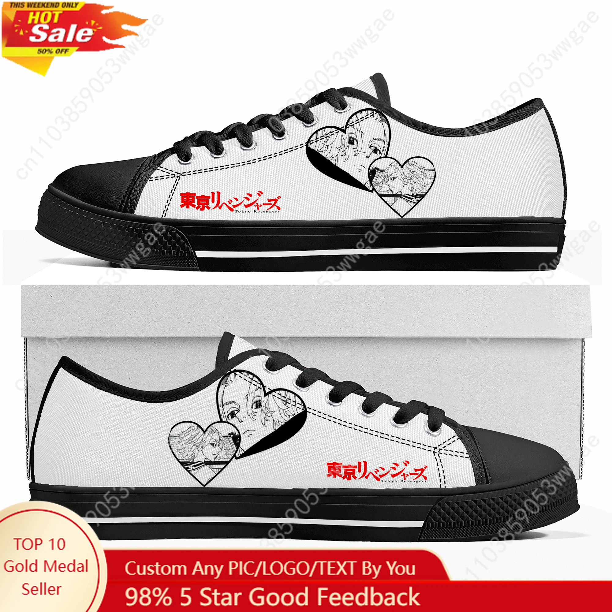 

Tokyo Revengers Low Top Sneakers Mens Womens Teenagers Canvas Sneaker Comfortable Fashion Casual Couple Shoes Customized Shoes