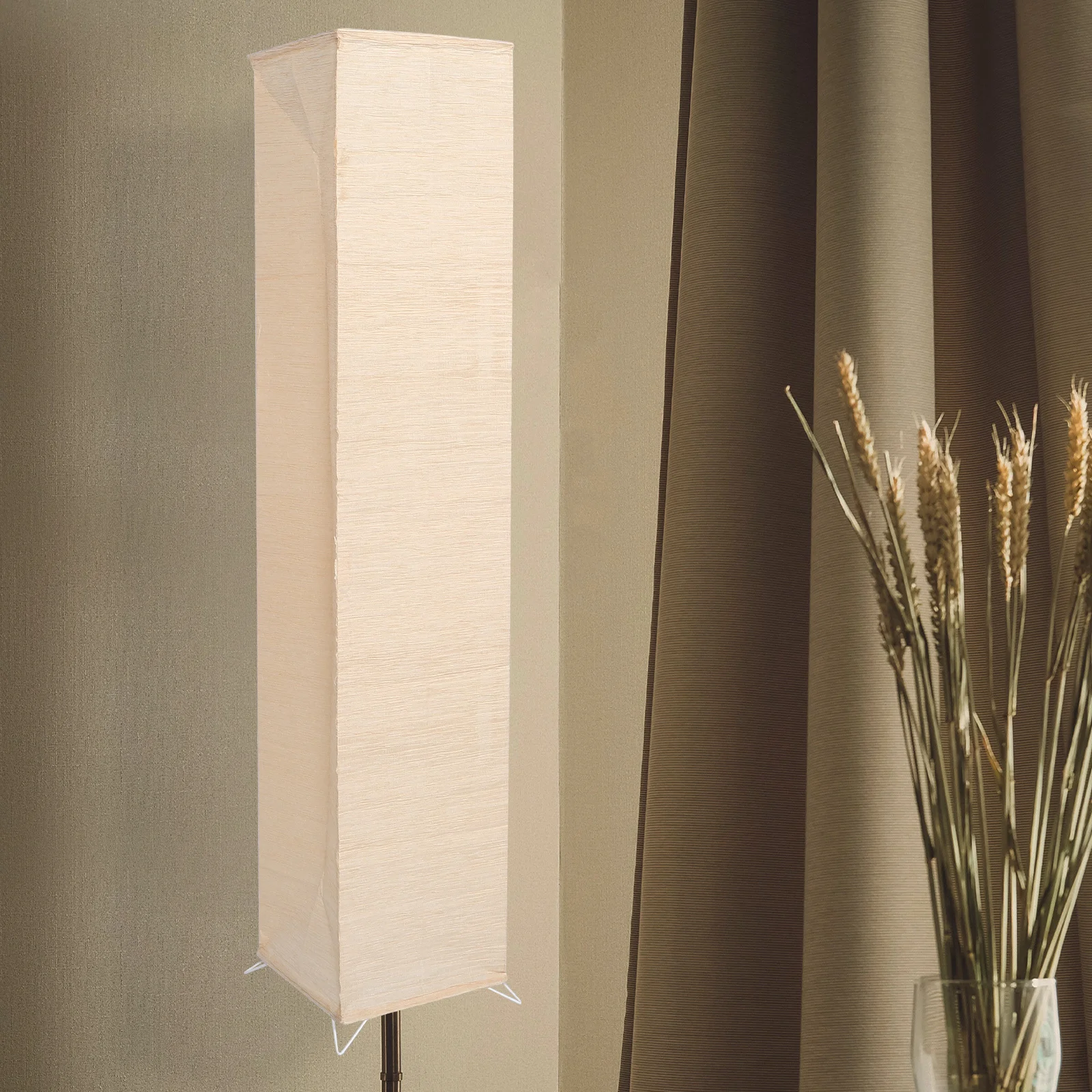 Paper Floor Lamp Shade Foldable Modern Minimalist Lightweight Standing Lamp Cover For Living Room Bedroom Soft Light Decor