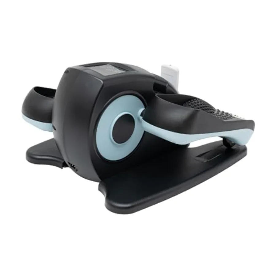 Under Desk Elliptical for Home Office: Steel Frame, Black, 5-Speed Adjustable Rehab Pedal Exerciser with Quiet Motor and Portab