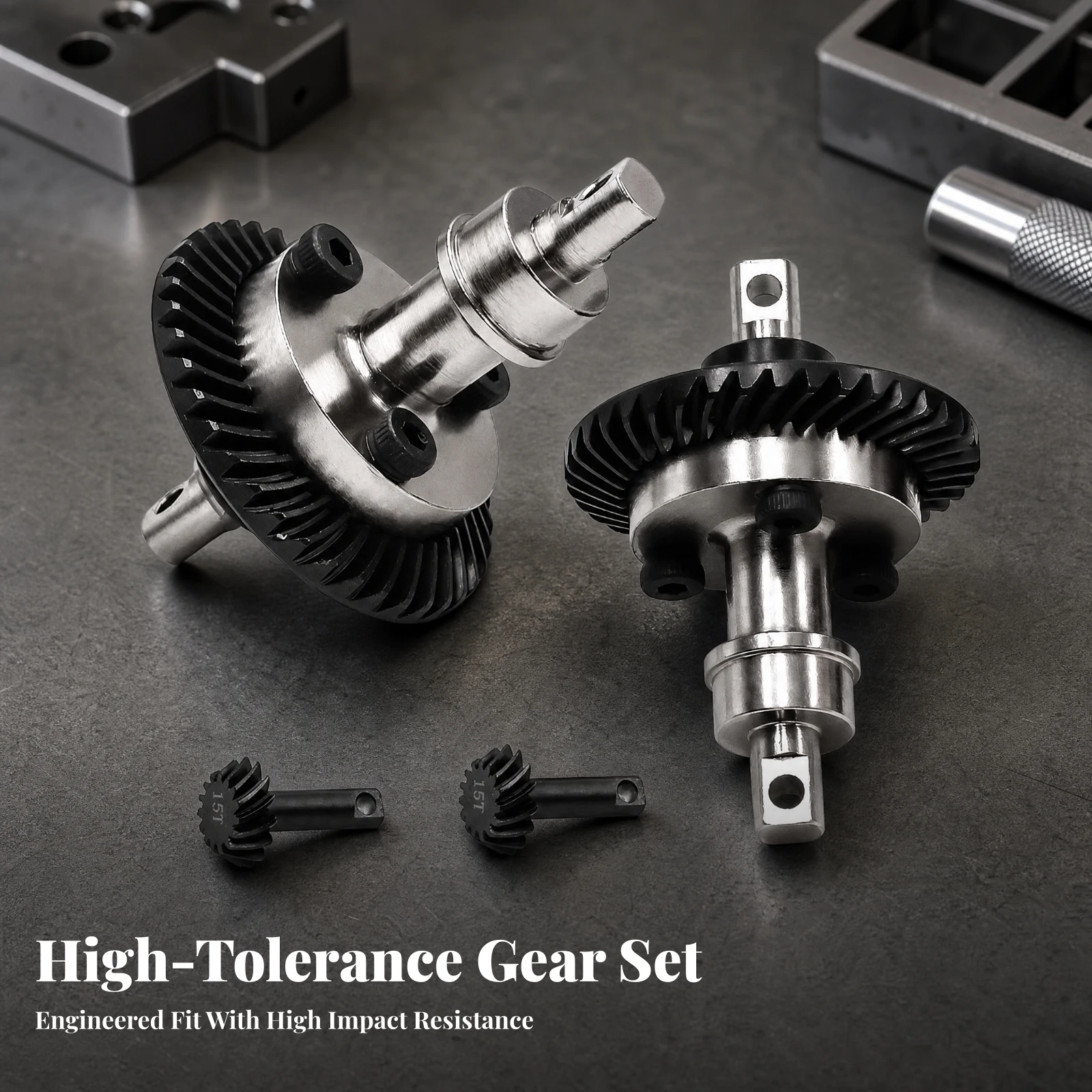 2 Pieces Traxxas 1/16 Bevel-Gear Assembly Lasting Performance Traxxas 7078 7079 Replacement Gear Set Parts Original