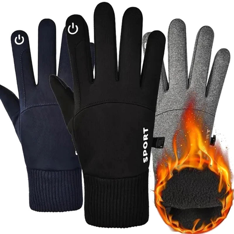 

Winter Waterproof Men's Gloves Windproof Sports Fishing Touch Screen Driving Motorcycle Ski Non-slip Warm Cycling Gloves