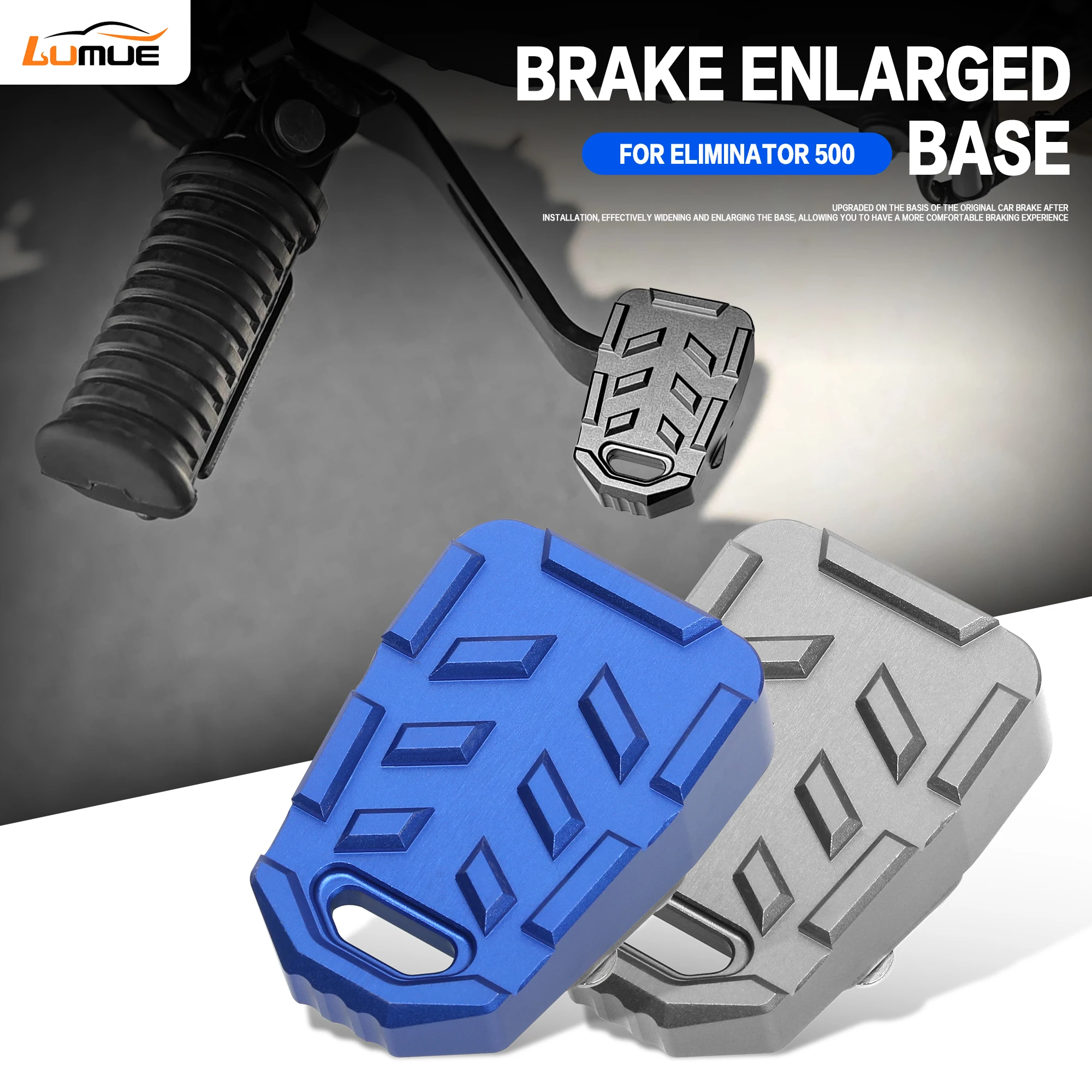New Motorcycle CNC Aluminium Accessories Folding Rear Brake Pedal Step Tip Plate For Kawasaki Eliminator 500 Eliminator500 2024