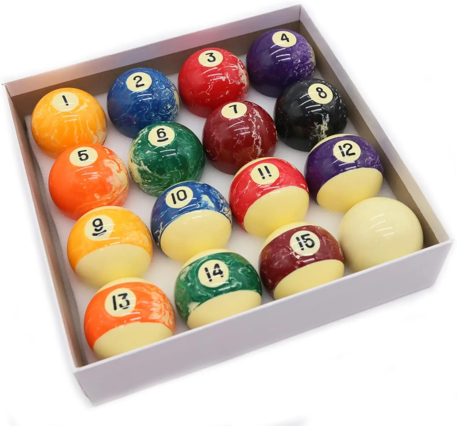 Cueelf Regular Sizer Billiard Pool Ball Set Complete 16 Balls Pool Table Billiards Accessories