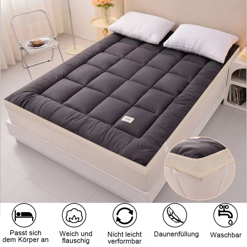 Thicken Fluffy Mattress Twin Full Queen King Protective Bed Mattress Protector Bedspreads and Cover Quilt Pad Mattress Topper