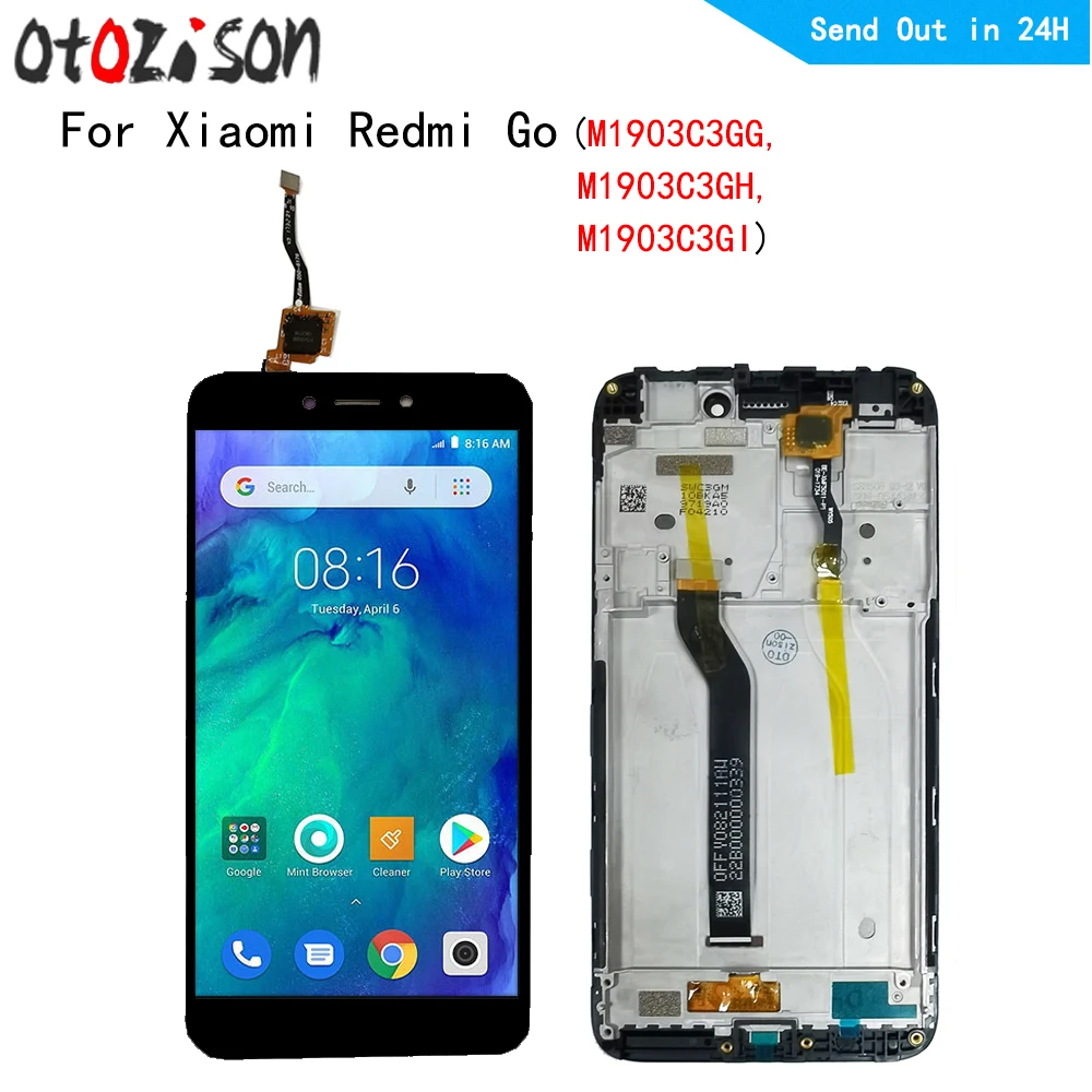 

ЖК-дисплей IPS 5,0 дюйма для Xiaomi Redmi Go M1903C3GG, M1903C3GH, M1903C3GI, ЖК-дисплей + дигитайзер сенсорной панели с рамкой в сборе