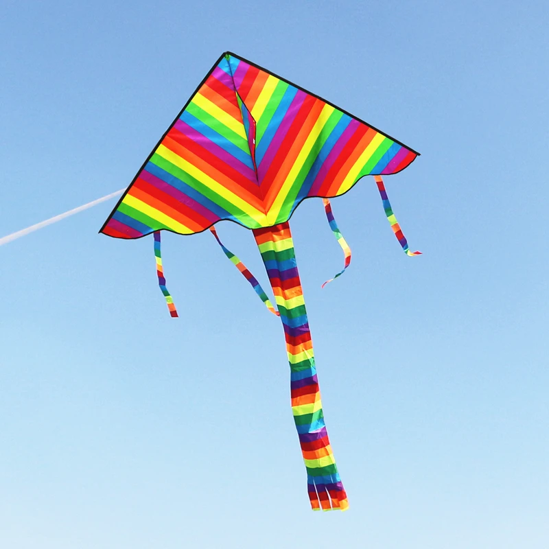 จัดส่งฟรี rainbow delta kites สําหรับเด็ก kites สําหรับเด็ก reel ไนลอน kite ผีเสื้อ kite carretilha de pipa dragon บิน