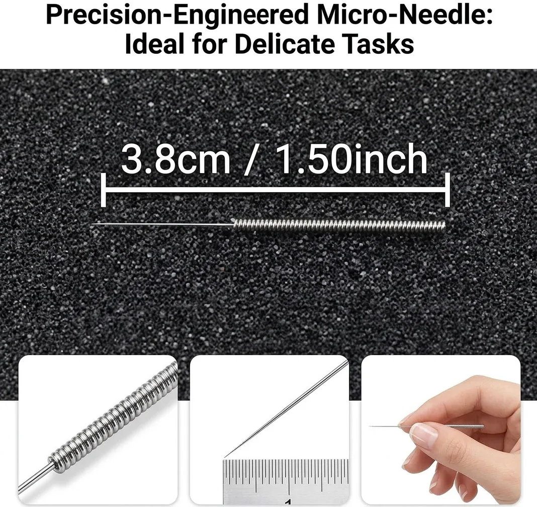 Model Epoxy Mixing Stick & Airbrush Nozzle Cleaning Set — Stainless Steel Cleaning Needle