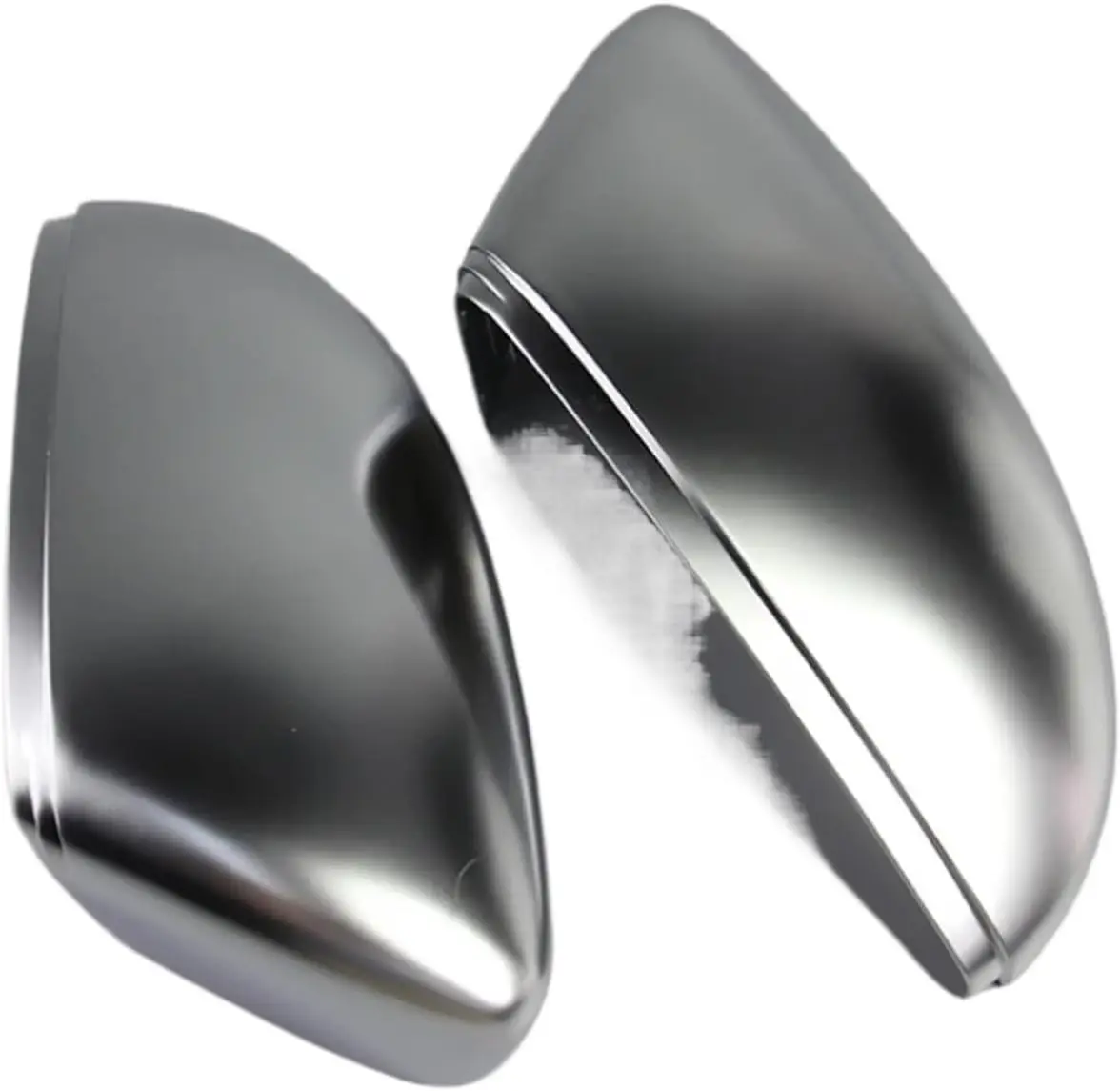 

Left and Right Sides Brush Aluminium R-Line Style Matte Chrome Side Mirror Replacement Caps For VW Volkswagen Passat CC B7
