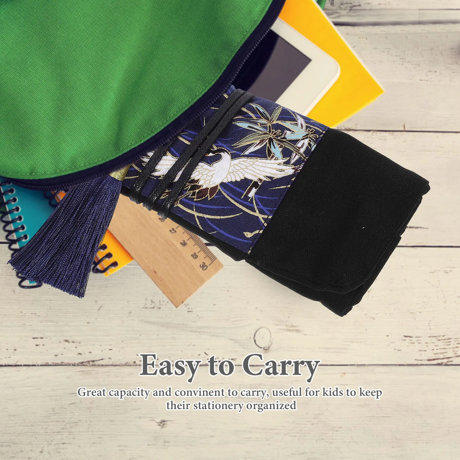 1 قطعة حقيبة القلم القماش خمر الموضة الصينية اللوحة مقلمة المنظم قابل للغسل صديقة للبيئة القرطاسية