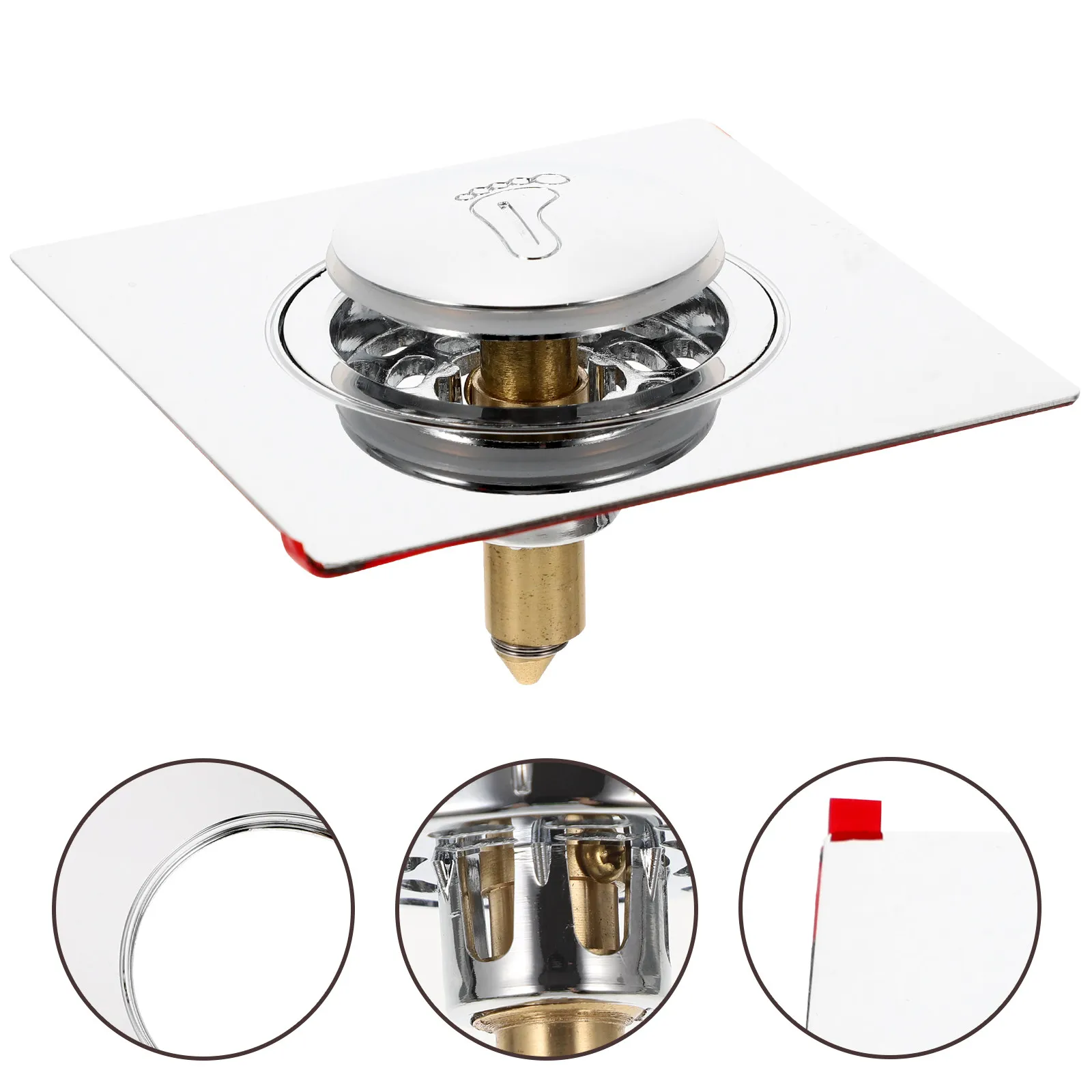 

Универсальная заглушка для раковины и ванны с нажимным механизмом, корзинкой-фильтром для волос и водонепроницаемой герметизацией, панель 9,8 см