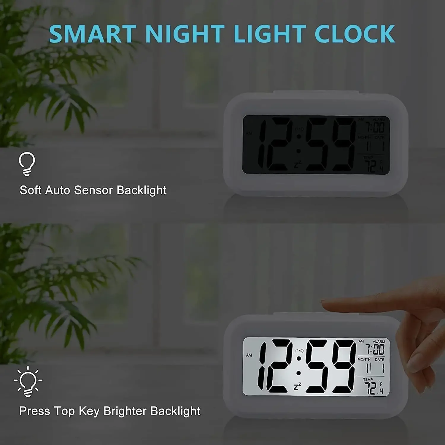 Xiaomi Youpin LED sveglia digitale retroilluminazione Snooze Data Time Calendar Desktop multifunzione retroilluminazione elettronica orologio da