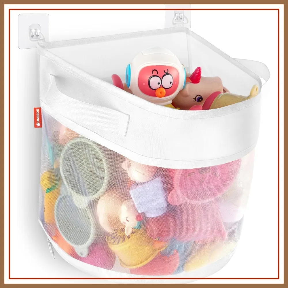 

4 Gallons Bath Toy Organizer, Quick Access Bathtub Storage, Mesh Shower Caddy, Fast Dry, Large Capacity