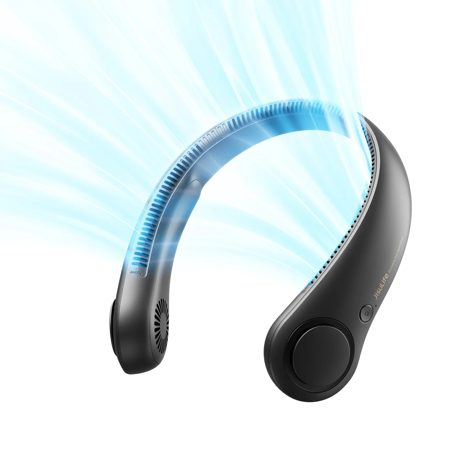 Portable Neck Fan,Hands-Free Bladeless, 5 Speeds,4000 mAh Rechargeable Battery,Twistable Operated Wearable Neckband Fan