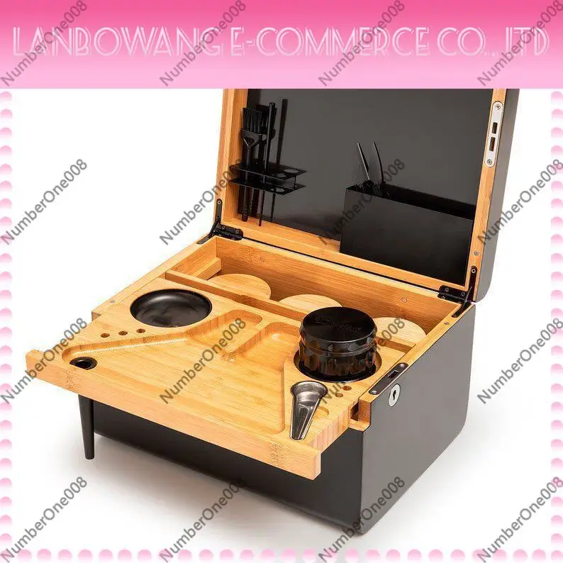 Premium Bamboo Storage Chest with Removable Tray, Large Wooden Storage Box for Living Room Bedroom, Rustic Organizer Box