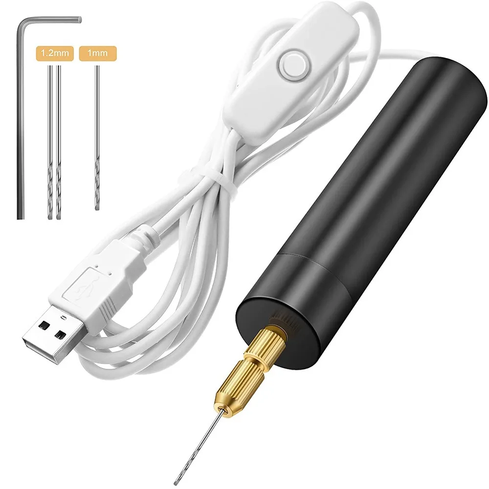 

Ручная мини-электрическая дрель USB Pulg с вращающимся механизмом, вращающаяся шлифовальная машина, инструмент, сверла в комплекте, гравировальная ручка, деревообработка