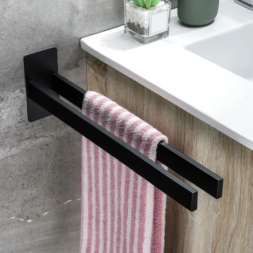 Stainless Steel Bathroom Towel Bar For For Kexiang Wall Mounted Organizer Adhesive Towel Rack No Drill Modern Storage Hanger