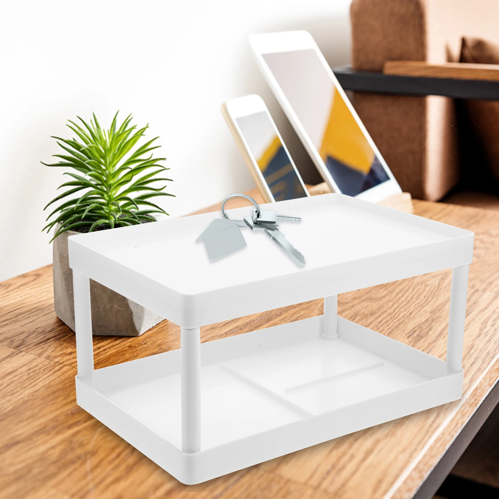 

1pc Corner Storage Shelf Bathroom Rack Multifunction Organizer Flat Surface Waterproof Detachable Plastic Rack Home Kitchen