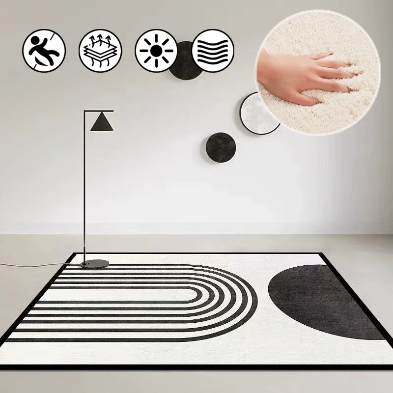 

Light Luxury Simple Design Style Carpet Modern Design Lambswool Large Area Non-slip Mats Bedroom Living Room Decorative Rug