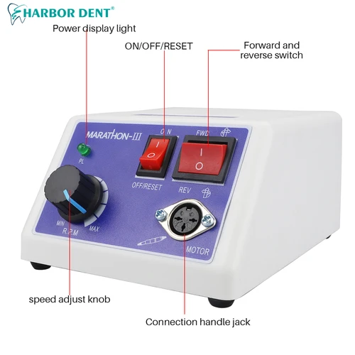 Imagen 2 del producto Micromotor de E-TYPE de laboratorio Dental de 35000 RPM, pieza de mano pulida, pieza de mano recta de contraángulo, Motor eléctrico SEAYANG MARATHON 3