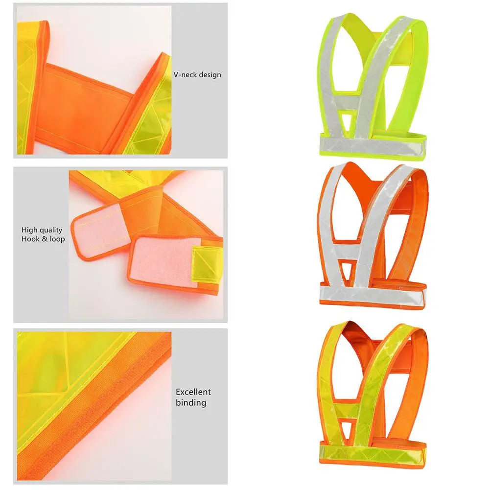 Highlight Elastic Reflective Straps Safety Vest Glow Belt Reflector Armbands for Night Working Running Walking Cycling