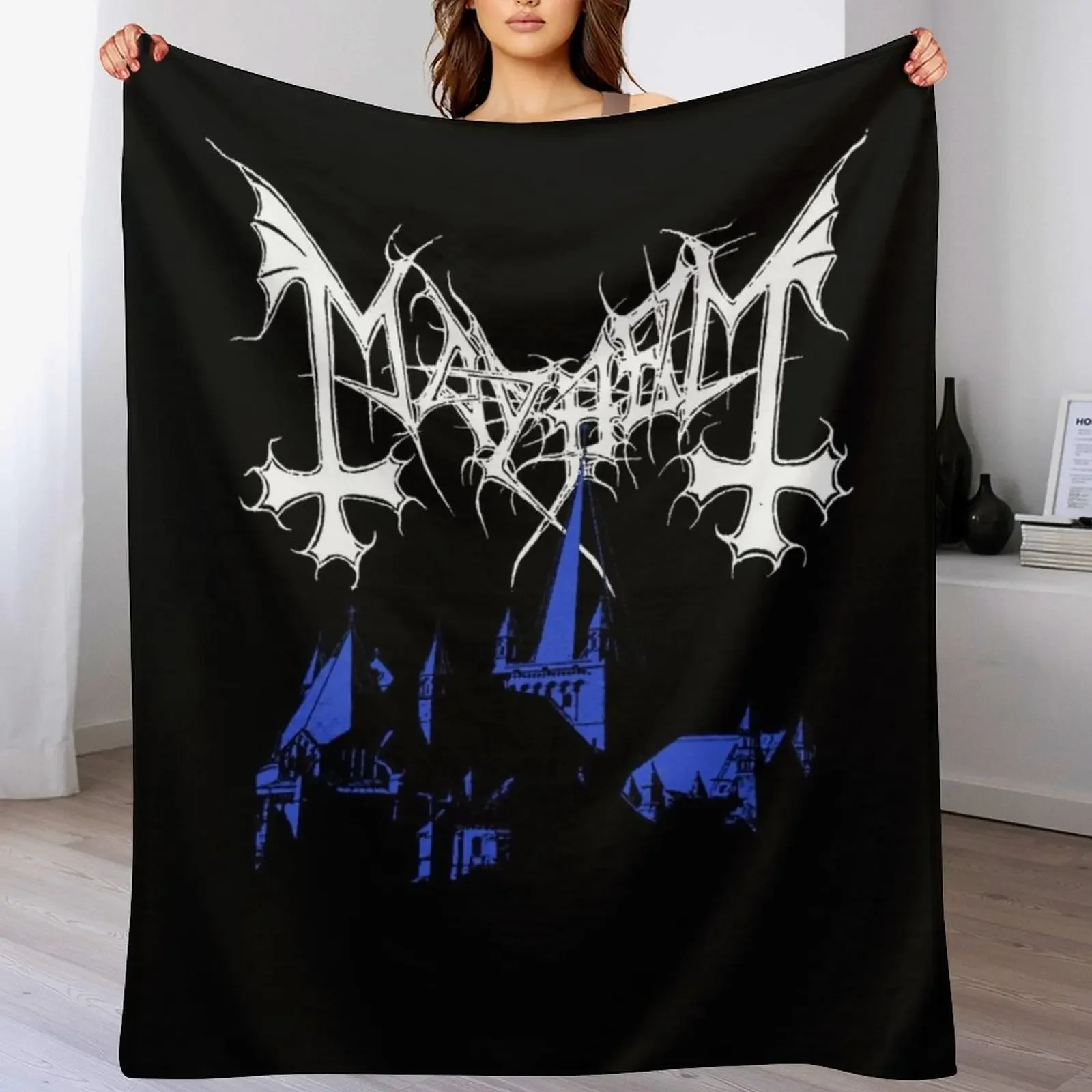 

Mayhem - Norway Band - Original Logo - Fanart De Mysteriis Dom Sathanas Throw Blanket Modern Design Soft Blanket for Home Decor