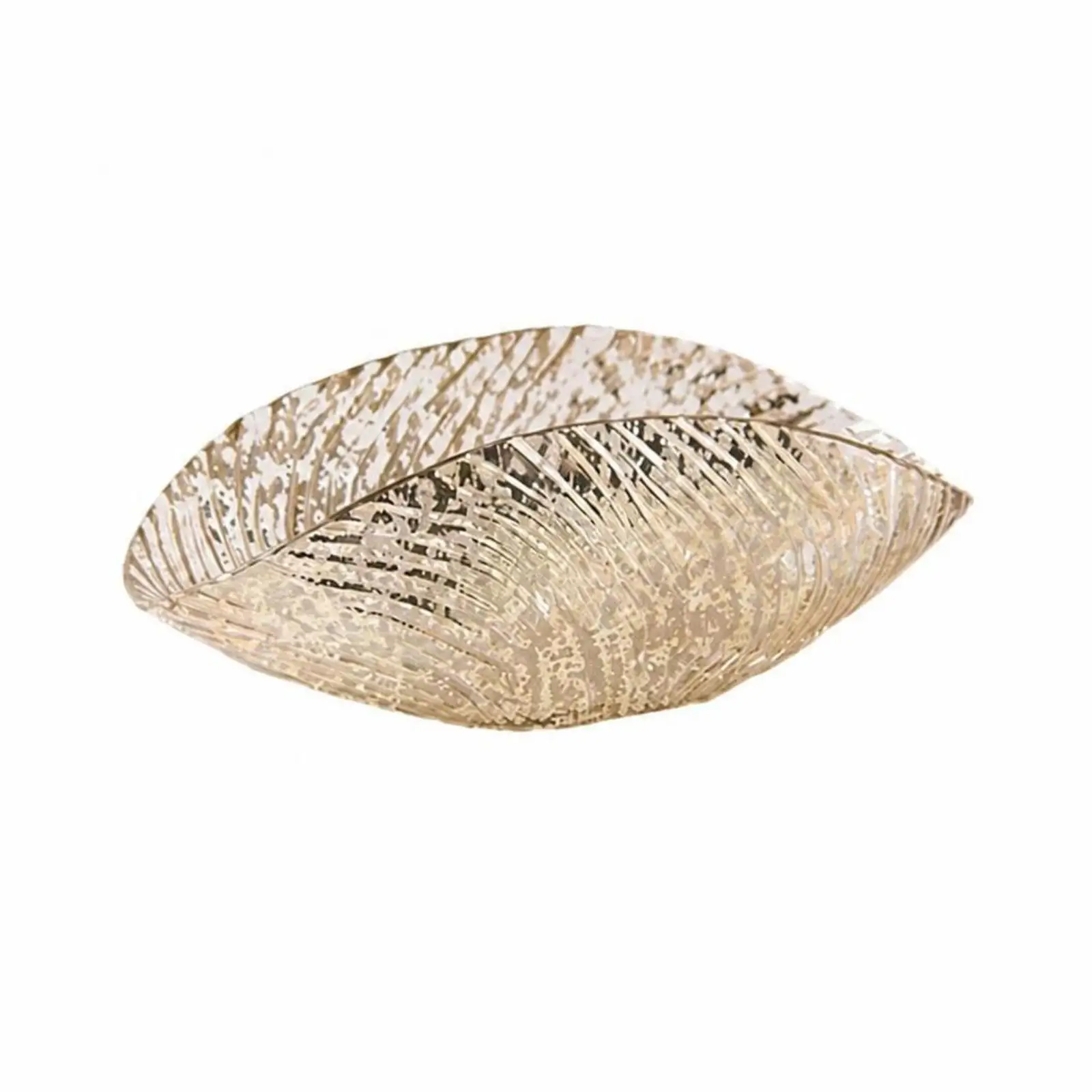 Artisan Glass Serving Dish for Fresh Fruit Gold Glowing Finish for Home Kitchen Accessories