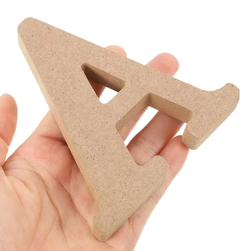1PC 10cm A-Z Wood Wooden Letters Alphabet Wedding Birthday Party Diy Home Decor Personalised Name Freestanding Wood Alphabets