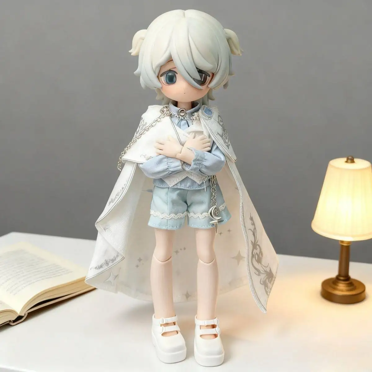 

OB11 Clothes Set Shirt + Pants + Vest + Cloak Silver Knight Outfit For P9 YMY GSC OB11 Body 1/12 Doll Clothing Accessories C2546