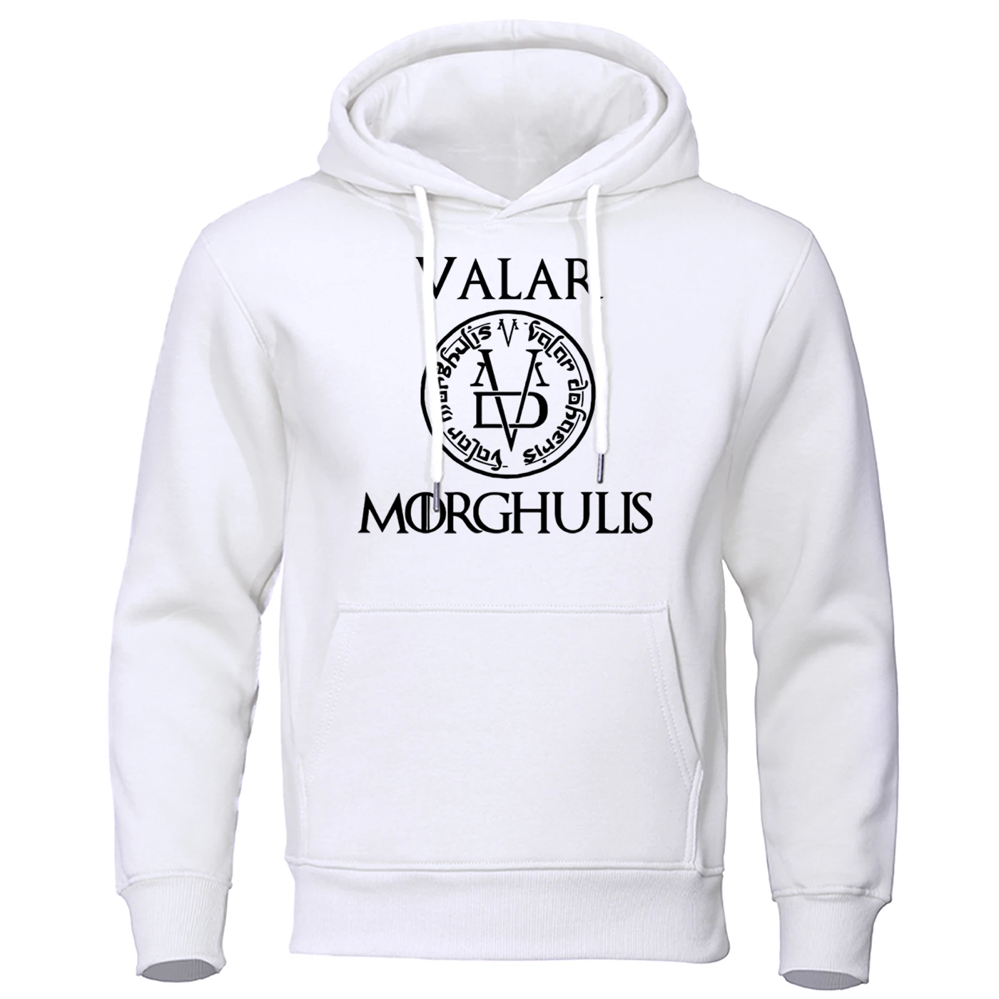 A Song of Ice and Fire Hooded Valar Morghulis Print Sweatshirts Oversized Loose Clothing Fashion Casual Long Sleeves Hoody Male