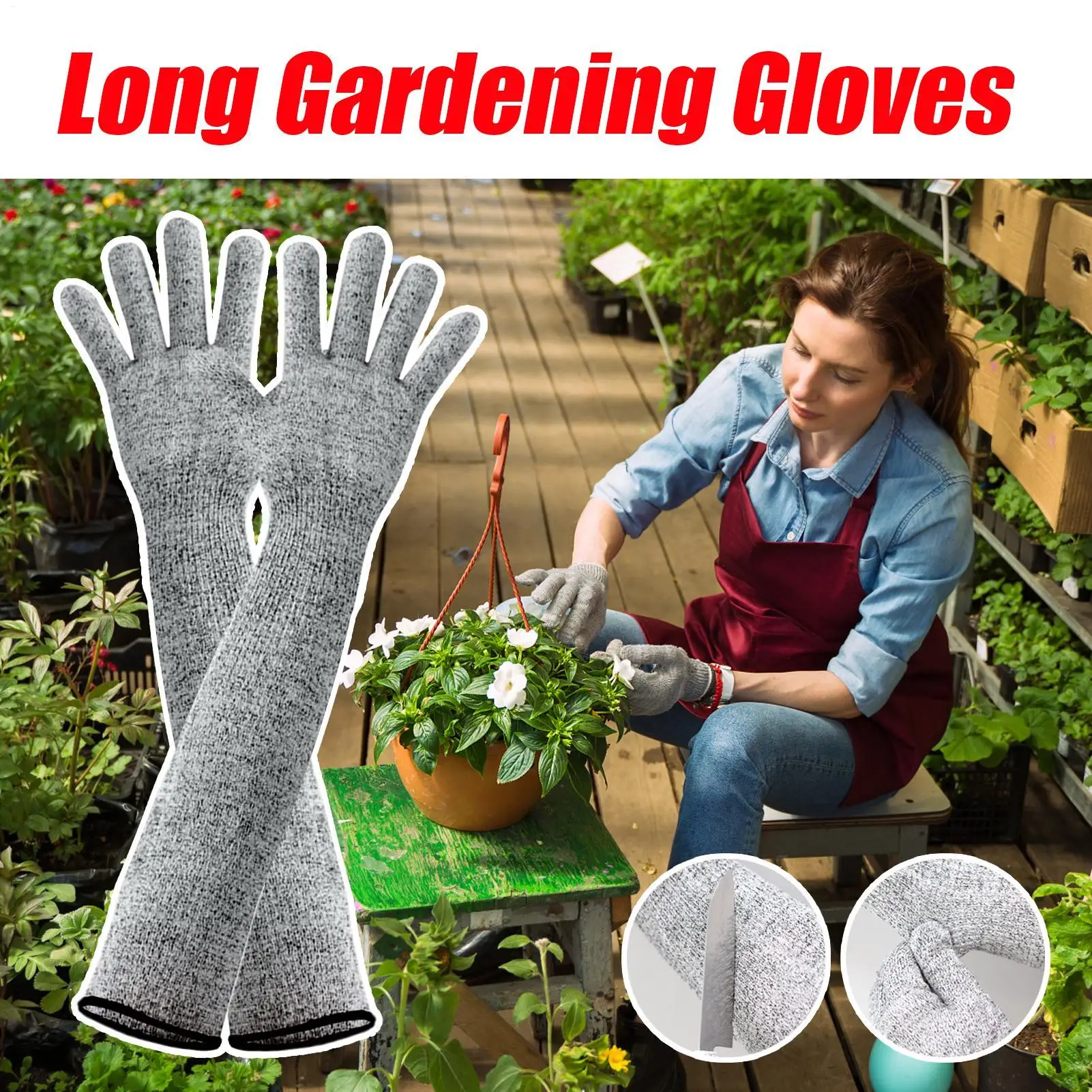 1 زوج HPPE قطع مقاومة المضادة للثقب العمل حماية الذراع غطاء للأكمام مكافحة قطع المستوى 5 قفازات العمل السلامة قطع قفازات #2