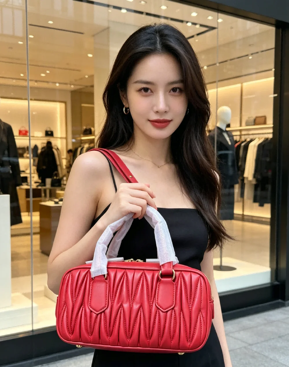 

Luxury Designer Handbag Bowling Bag Women's High-quality Pleated Shoulder Messenger Women's Bag Crossbody Bags for Women