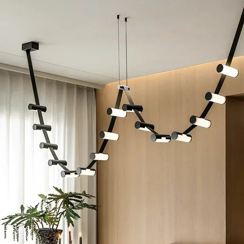 Zeitgenössische Pendelleuchten Gürtel Design Hängende Kronleuchter Led-lampen Für Wohnzimmer Esstisch Beleuchtung Schlafzimmer Dekor Hause