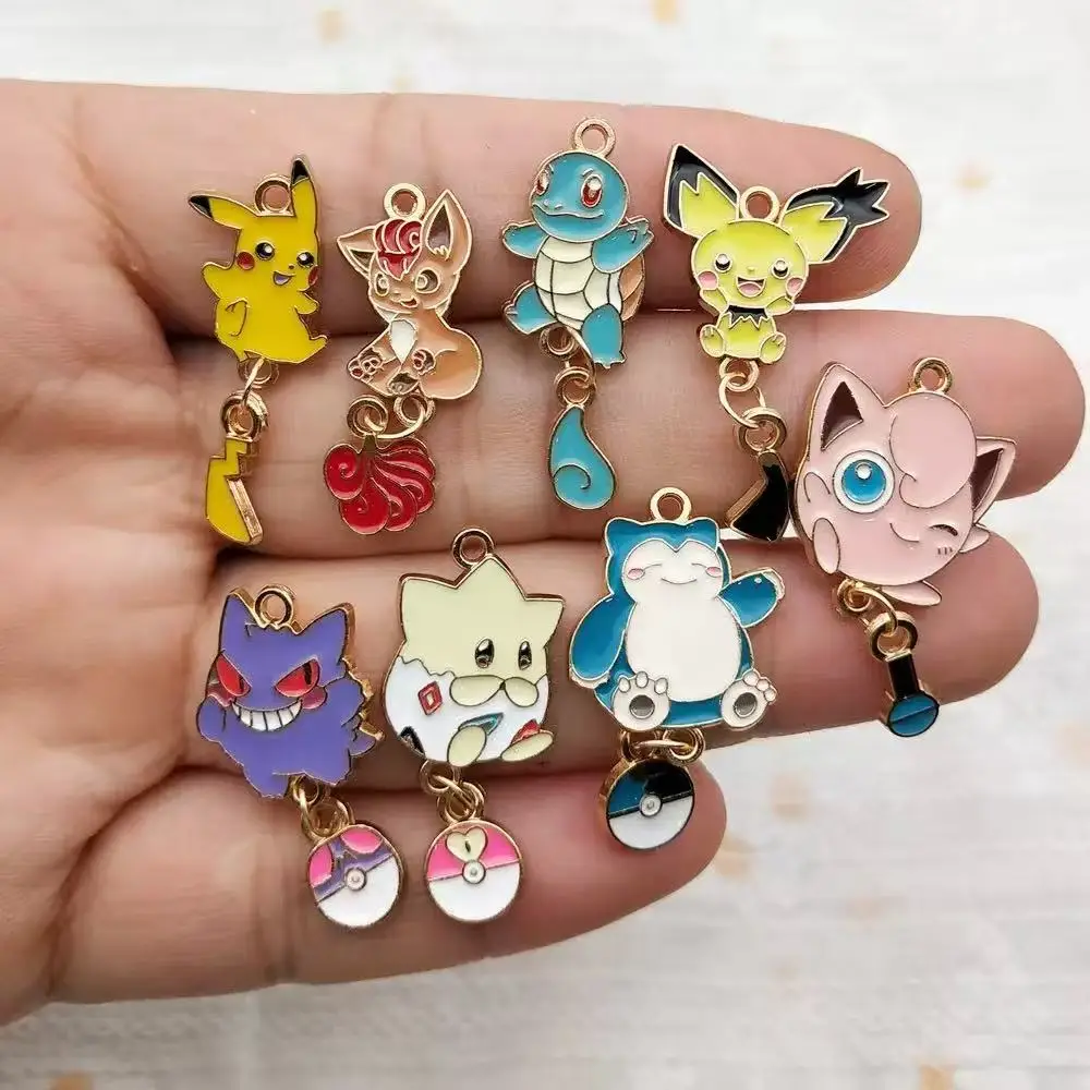 10pcs Cartoon Anime Charms for Jewelry Making Enamel Necklace Bracelet Earring Pendant Diy Accessories Alloy Metal Gold Plated