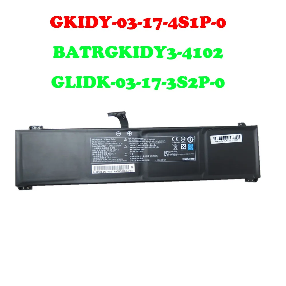 Battery For GKIDY-03-17-4S1P-0 15.2V 4100MAH 62.32WH 13PIN 13Lines BATRGKIDY3-4102, GKIDY-03-17-4S1P-0, GLIDK-03-17-3S2P-0 New