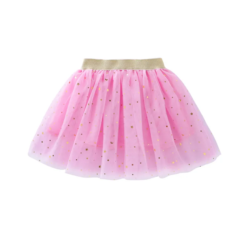 Children\'s Skirts For Girls Summer Cotton Lace Baby Mini Tutu Skirts Stars Glitter Dance Sequin Birthday Party Skirt for Kids