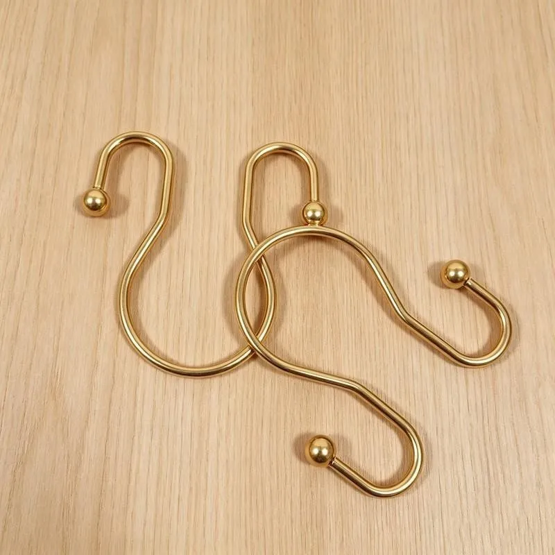 21 pcs Gold Iron Double Ear Shower Curtain Rings, Smooth Sliding, Fits Various Bathroom Shower Rods, Easy to Install view 6
