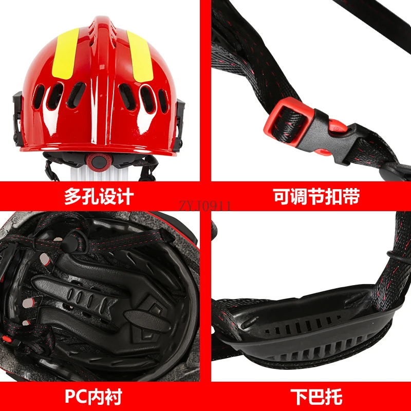 **Fire Rescue Helm Aardbeving Bos Fire Rescue Noodbescherming Helm Rescue Team Equipment