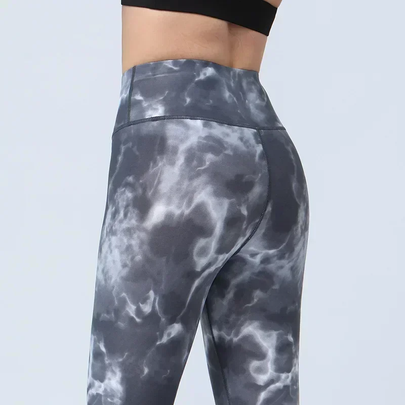 Women Printed Slim Fit Sports Leggings High Waist Butt Lift Fitness Dancing Leggings with High Elastic Casual Outwear Pant 8Z