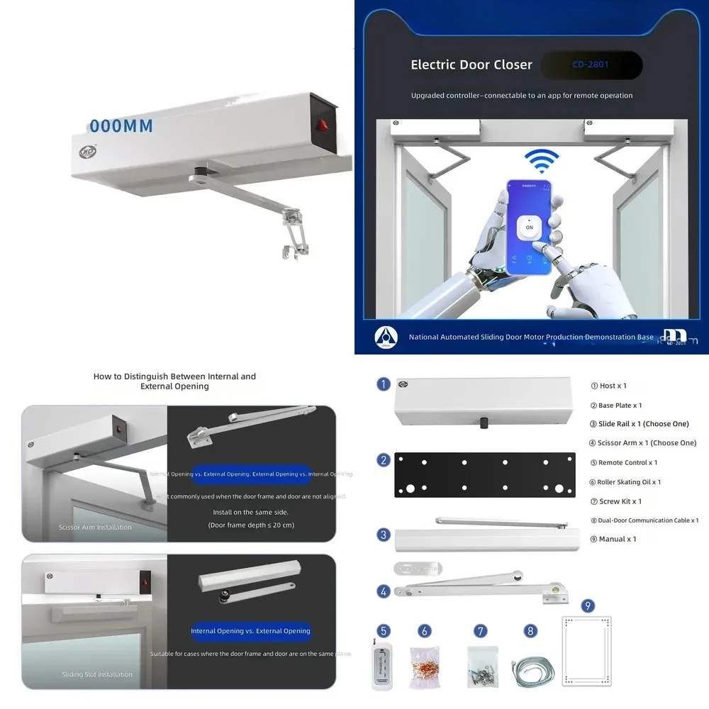 External Electric Door Closer for CD-2801 Automatic Swing Door Operator with Induction Switch Remote Access Control Unit