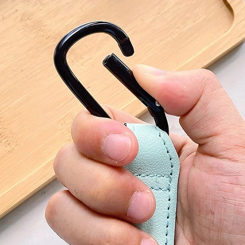1/2/3pcs PU Leather Baby Bag Stroller Hook Pram Rotate  Rotatable Cartoon Cart Organizer Pram Hook Stroller Accessories