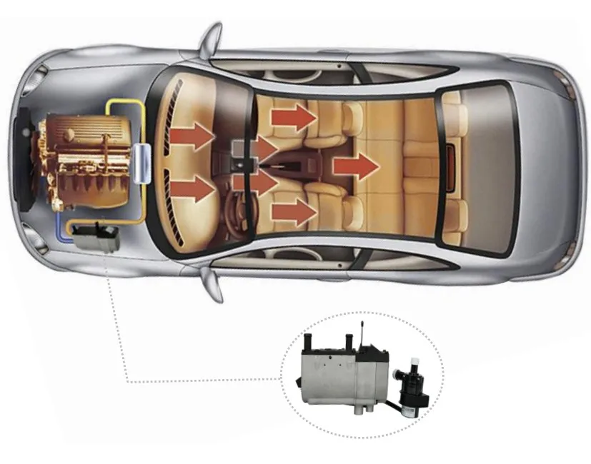 YJH-Q5/1C China Eberspaecher 5kw 12v Benzine Koelvloeistof Boiler Voor Boten Ondersteuning Bluetooth Controle