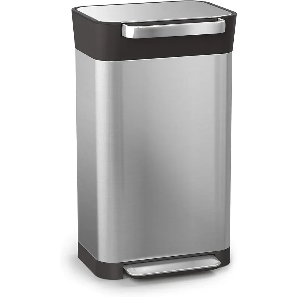 

Intelligent Waste Titan Trash Can Compactor with Odor Filter, Holds Up to 90L After Compaction, Stainless Steel