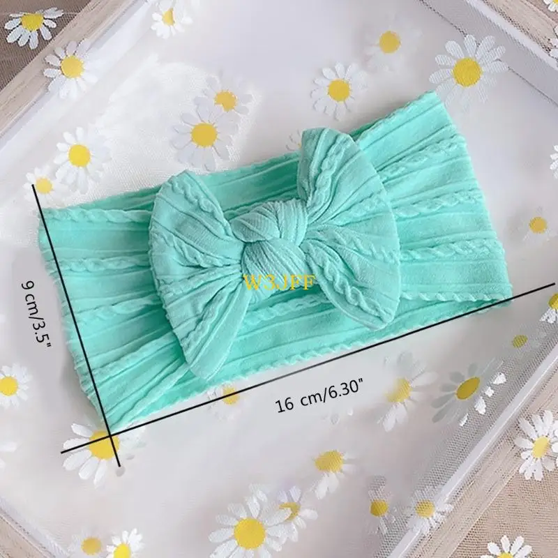 W3JF Baby Bow Bowband Set لطيف Turban Bowknot Bowknot Bowloy Soft Soft Flastic Hair Band for Newborn Toddler Girls Boys Gift